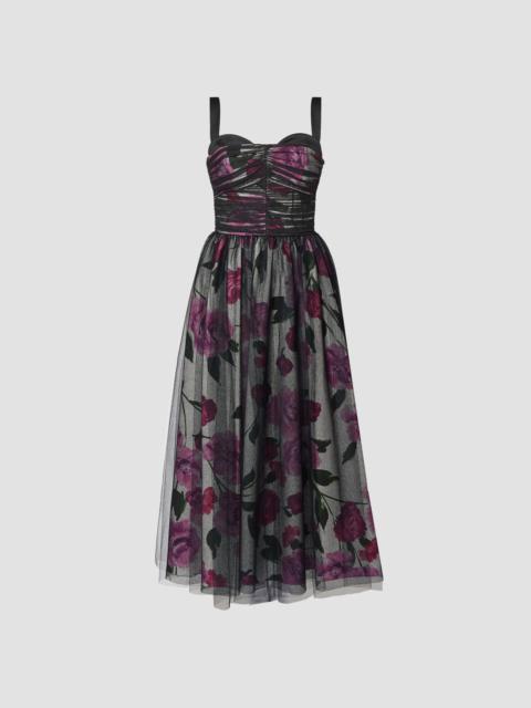 Erdem SLEEVELESS DRESS WITH TULLE OVERLAY