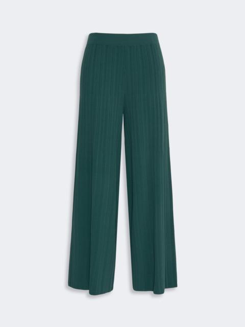 WEEKEND Max Mara GARZA Plissé-pleated viscose yarn trousers - GREEN