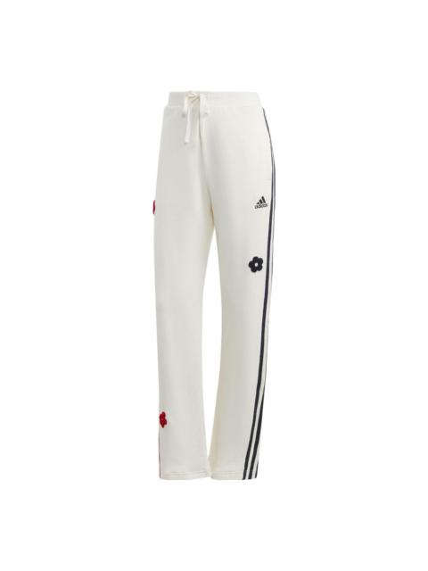 (WMNS) adidas 3-Stripes High Rise Joggers 'White' IC8697