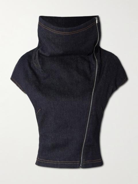 JACQUEMUS Pasante De-nîmes Embroidered Denim Top
