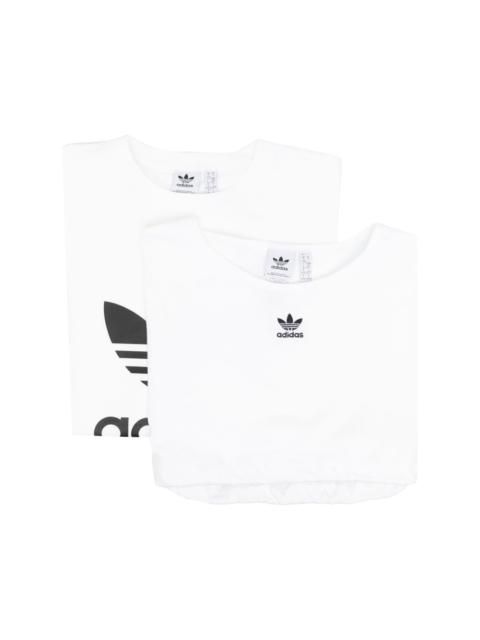 logo-print layered T-shirt