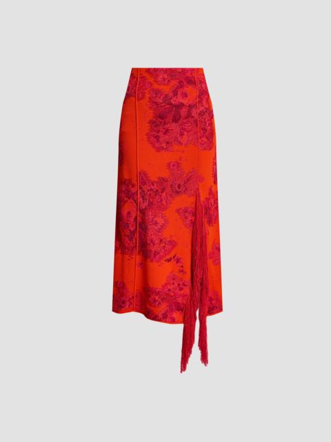 Erdem FRENCH FRAY MIDI PENCIL KNIT SKIRT