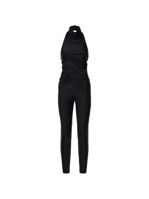 THE ANDAMANE Tatiana ruched halterneck jumpsuit