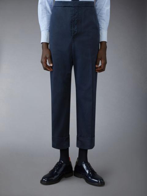 Thom Browne Cotton Twill High Rise Backstrap Trouser