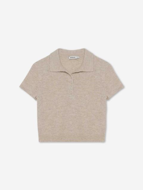 SIMKHAI CASHMERE KNIT POLO SHIRT