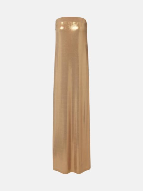 NORMA KAMALI Strapless lamé gown