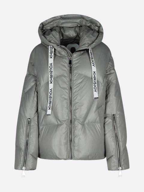 'SHINY' GREY POLYAMIDE BLEND DOWN JACKET