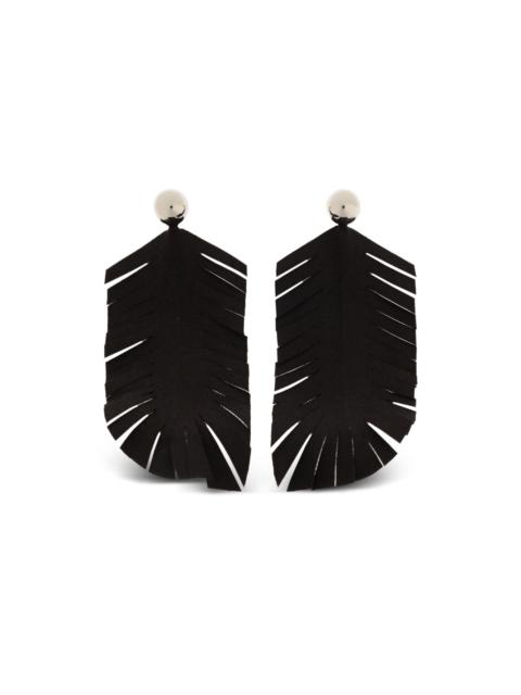 Marni Black Feathers earrings