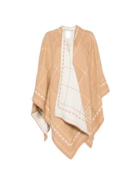 FENDI patterned cape
