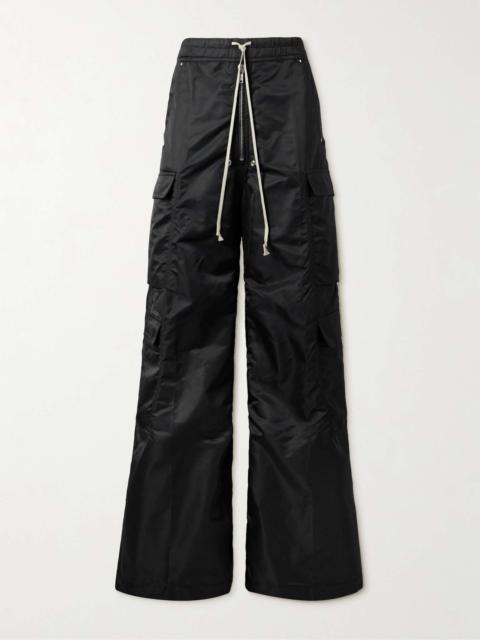 Rick Owens DRKSHDW Jumbo Bela Wide-Leg Recycled-Nylon Drawstring Cargo Trousers
