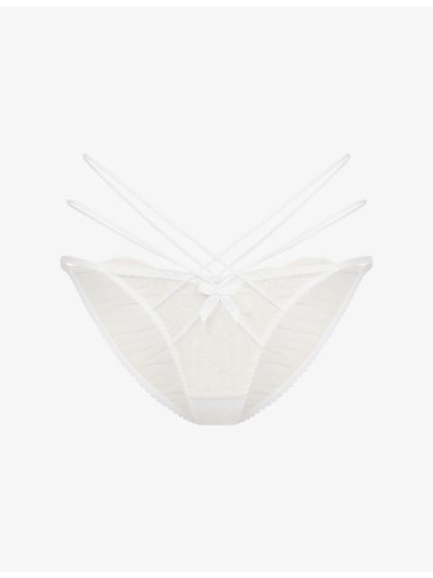 Agent Provocateur Halley Satin And Lace Briefs