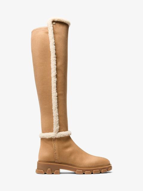 MICHAEL KORS Ridley Faux Shearling Trim Riding Boot