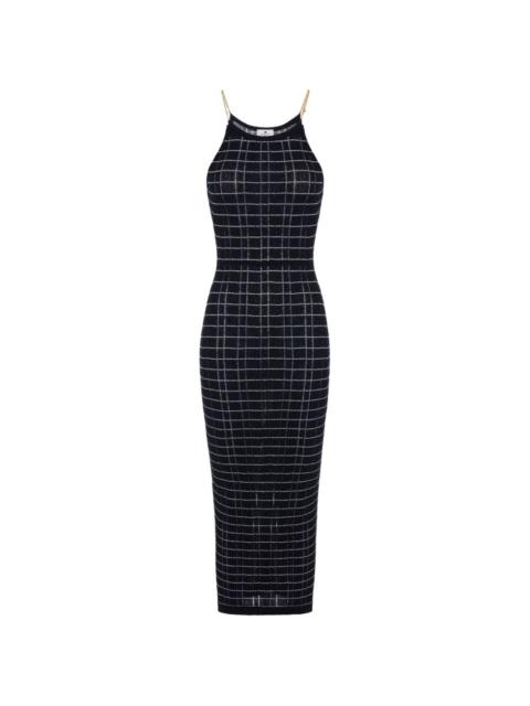 ELISABETTA FRANCHI chain striped dress