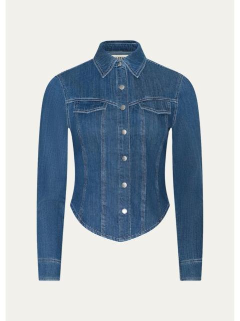 L'AGENCE Louis Fitted Denim Shirt
