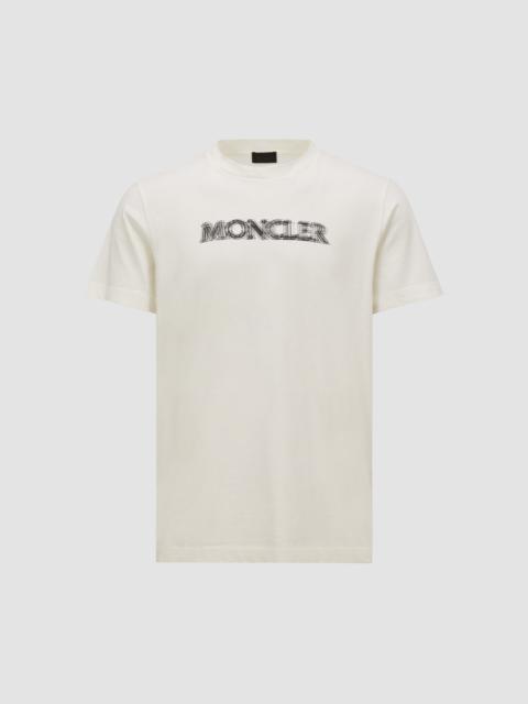 Moncler Blurred Logo Cotton T-Shirt