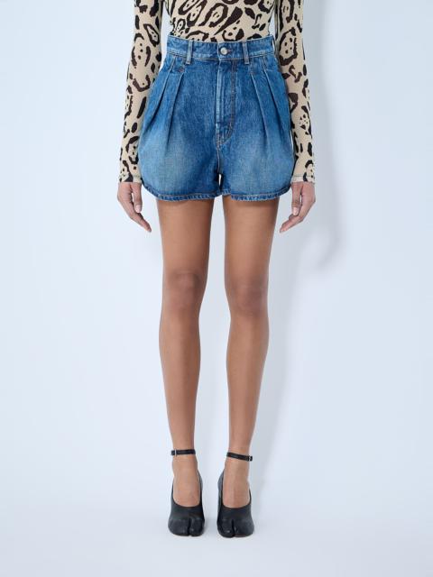 Sportmax Gathered Denim Shorts