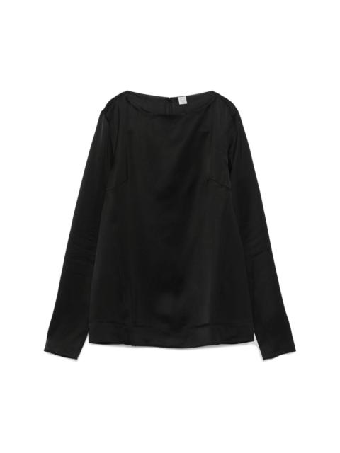 Totême long-sleeve satin top