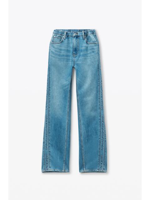 Alexander Wang logo-embossed balloon jeans