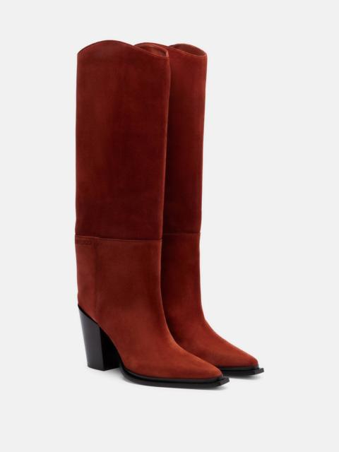JIMMY CHOO Cece 80 suede knee-high boots