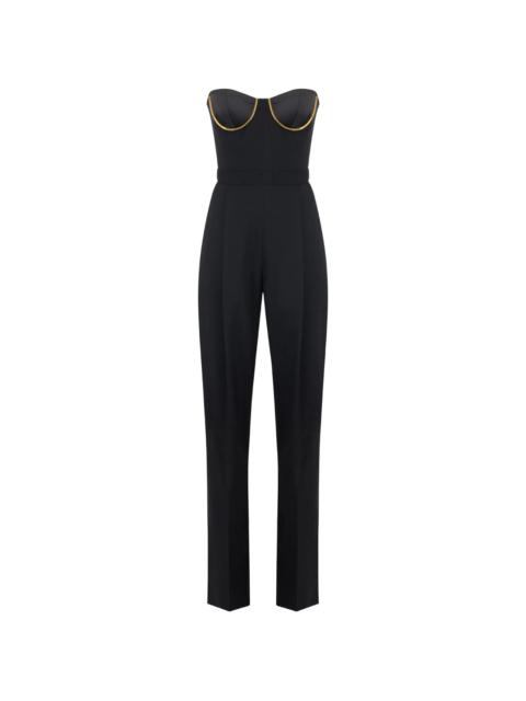 ELISABETTA FRANCHI Elisabetta Franchi Jumpsuit In Gabardine Fabric With Jewel Cups