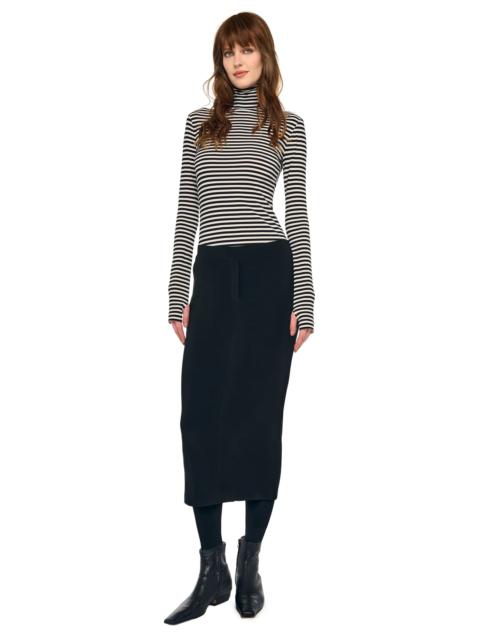 NORMA KAMALI FLAT FRONT STRAIGHT SKIRT TO MIDCALF