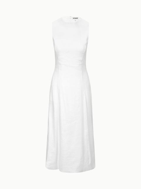 STAUD STAUD MARTINE LINEN DRESS WHITE