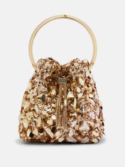 JIMMY CHOO Bon Bon Small embellished bucket bag