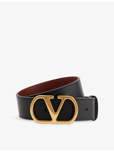Valentino VLogo Signature Reversible Leather Belt
