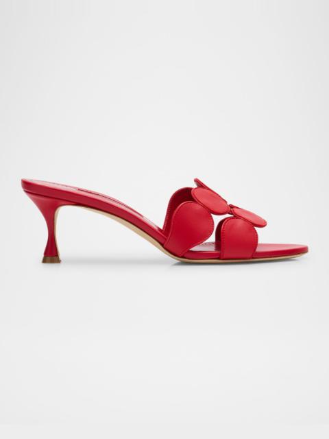 Manolo Blahnik Haribalmu Leather Slide Sandals