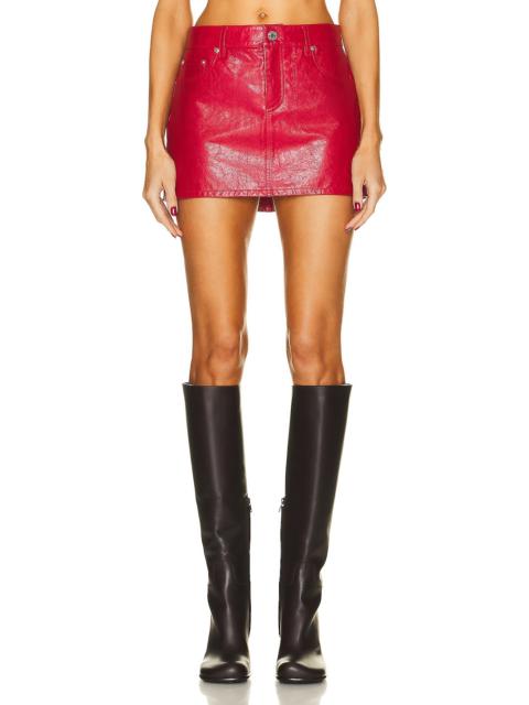 GRLFRND Niki Leather Mini Skirt
