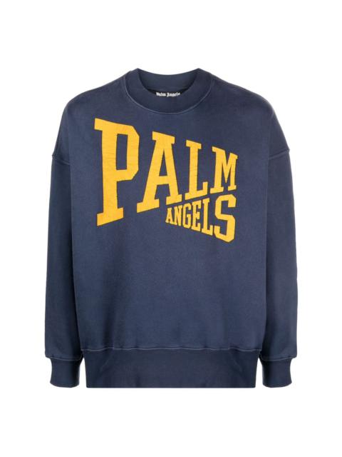 スウェット・トレーナー PALM ANGELS 'Classic Logo' sweatshirt Blue Palm Angels logo-embroidered hoodie | REVERSIBLE