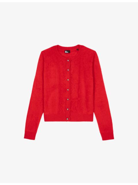 The Kooples Round-Neck Button-Down Cashmere Cardigan