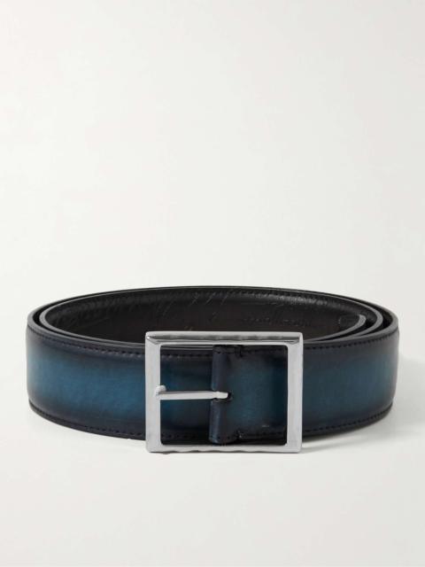 Berluti 3.5cm Reversible Scritto Venezia Leather Belt