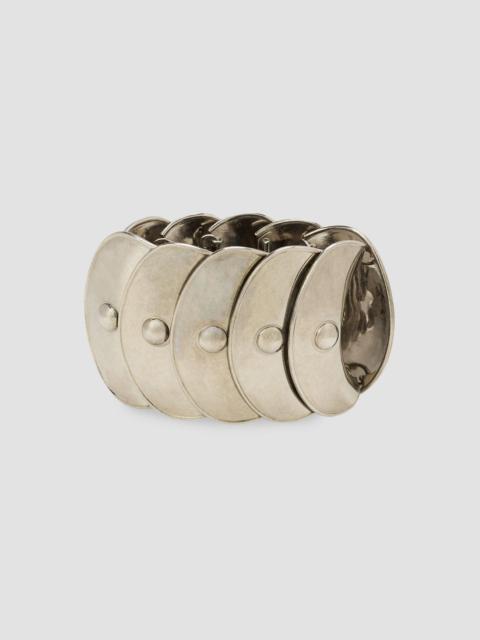 Ralph Lauren Women's Silvertone Disk Bangle Bracelet - Antique Silver Gold