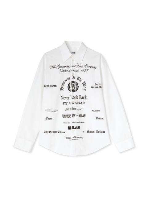 MSGM Organic cotton shirt with lithographic print from the collection