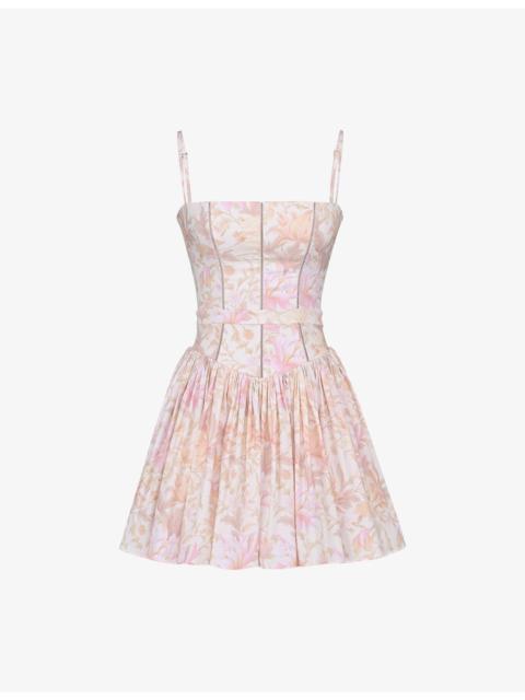 House of CB Ysabella Stretch-Cotton Mini Sundress