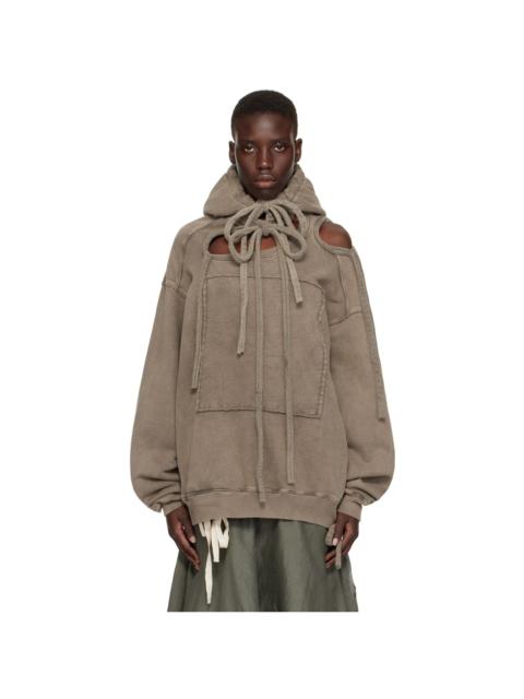 OTTOLINGER Taupe Deconstructed Hoodie