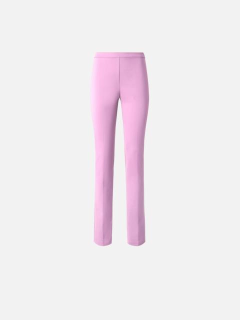 PINKO STRETCH LINEN AND VISCOSE TROUSERS WITH CREASE