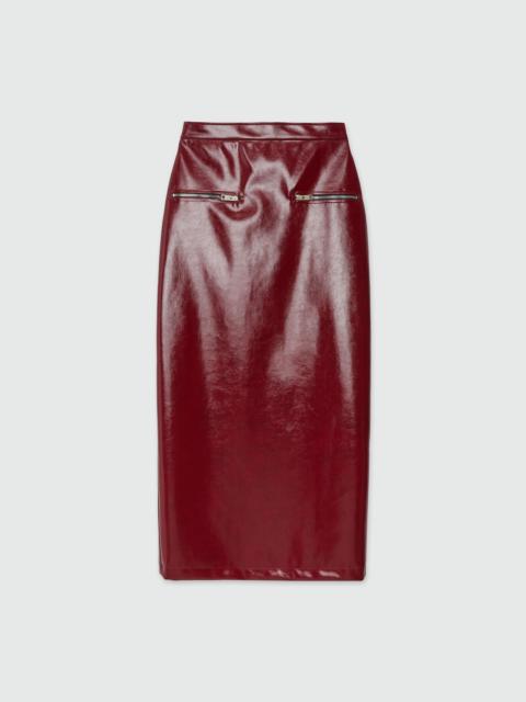 MSGM Msgm Patent Leather Midi Skirt | baltini | REVERSIBLE