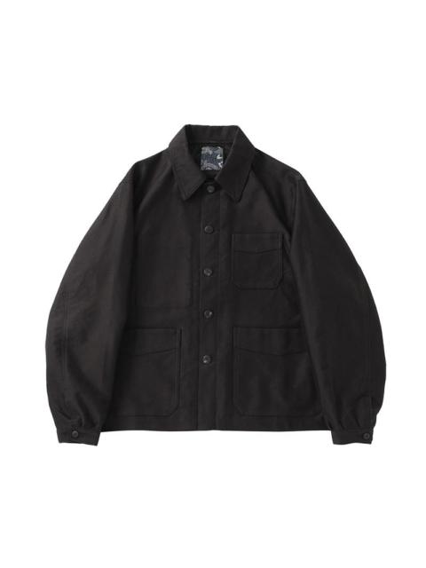 visvim TRAVAIL COVERALL MOLESKIN BLACK