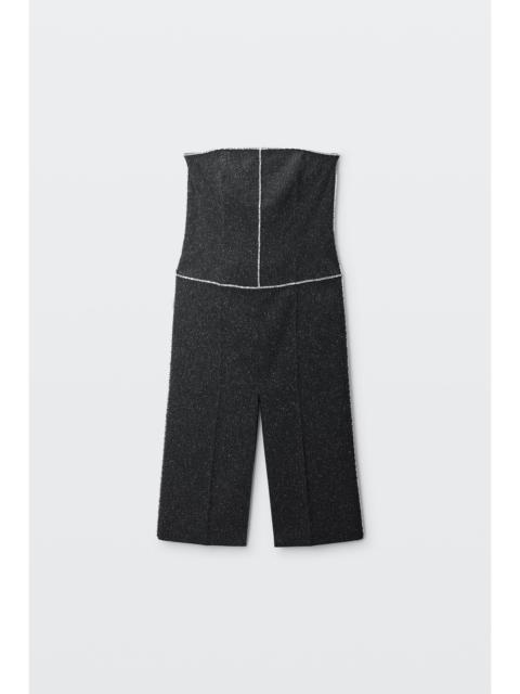 Alexander Wang tweed strapless dress with crystal trim