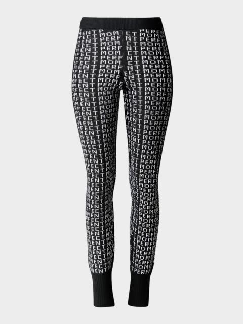 PERFECT MOMENT Monogram Merino Wool Leggings