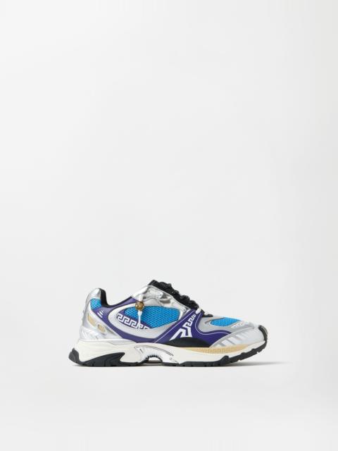 VERSACE Icaro Metallic Leather Sneakers