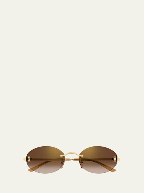 Cartier Signature C de Cartier 55mm Oval Sunglasses