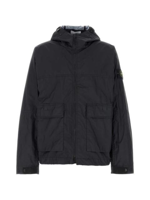 Stone Island logo-patch hooded jacket