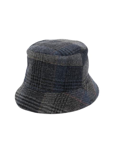 FEDELI tartan-check virgin-wool hat