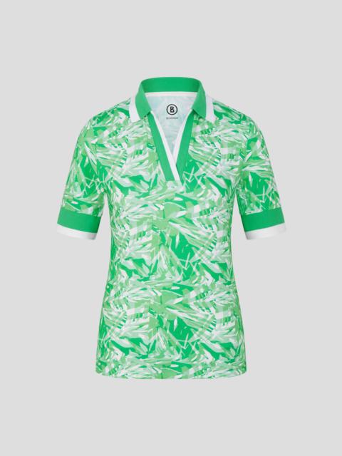 BOGNER Elonie Functional polo shirt in Green/White