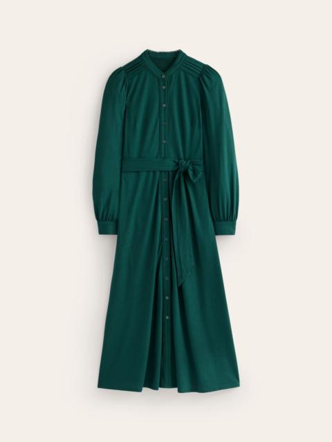 BODEN Rowena Trim Jersey Shirt Dress-Glade