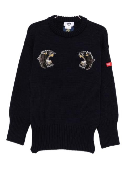 Junya Watanabe MAN embroidered crewneck knitwear