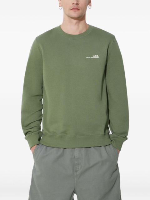 A.P.C. logo-embroidered crew-neck sweatshirt